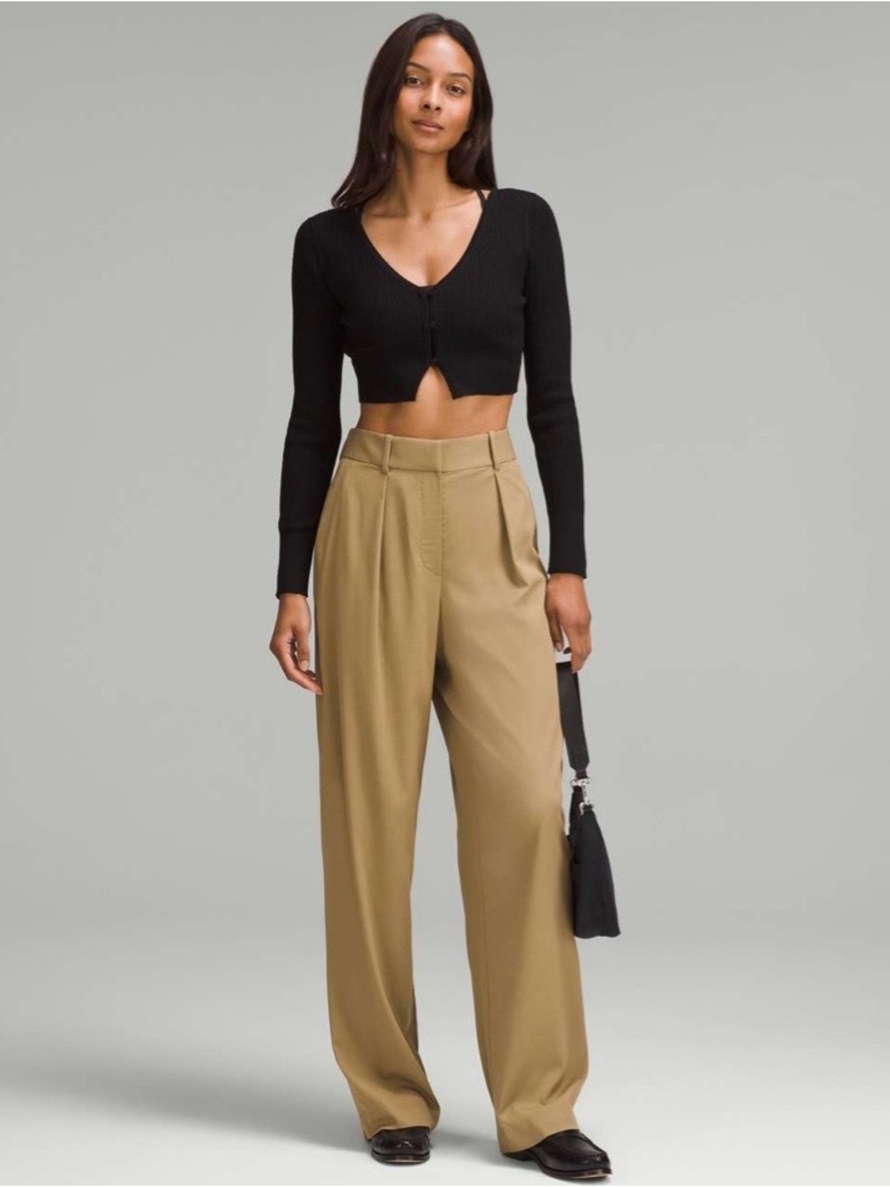 lululemon athletica Khaki High-Waist Wide-Leg Trousers